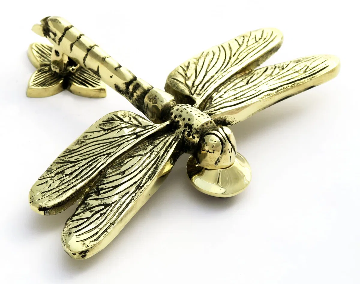 In ottone massiccio batacchio a forma di libellula