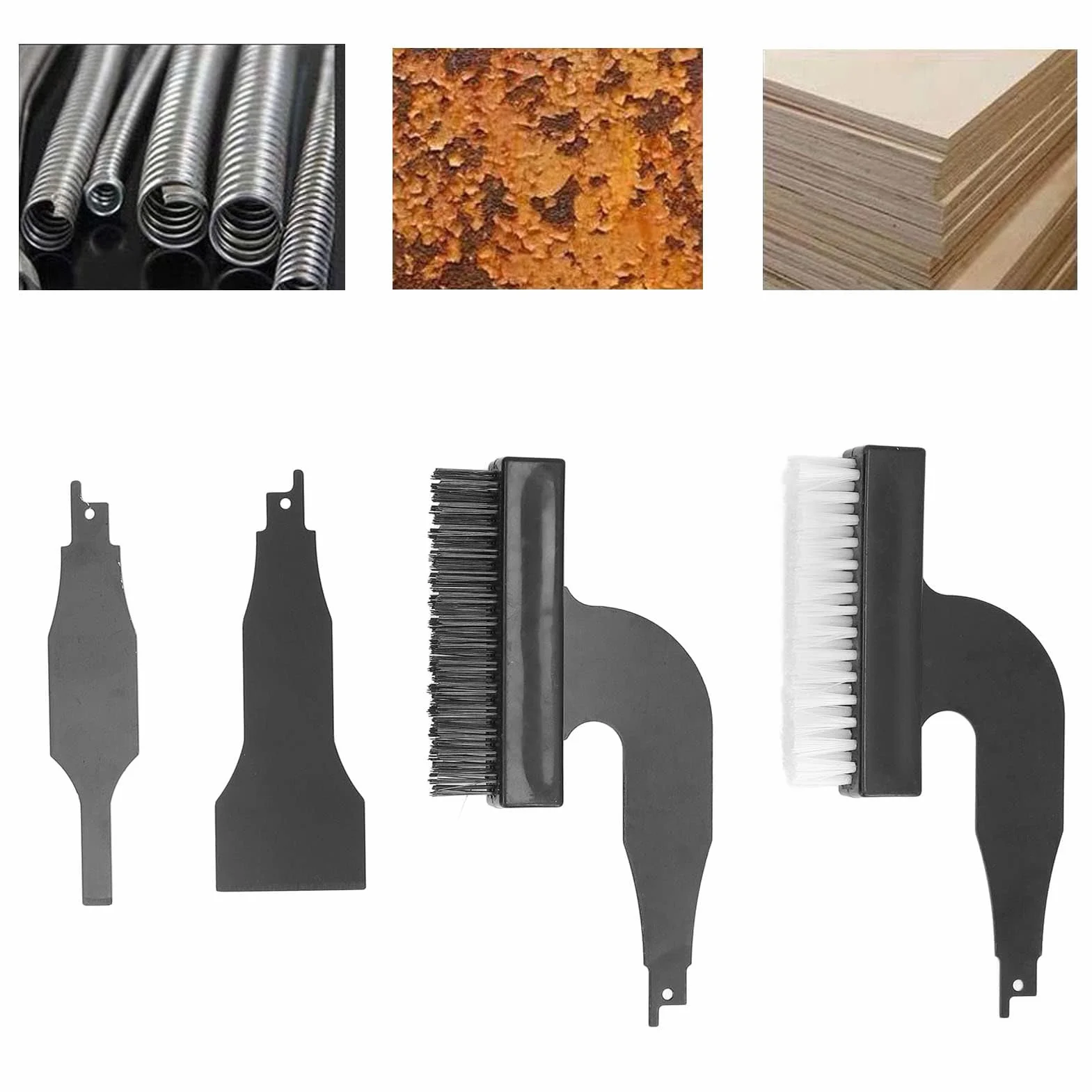 Kit Spazzola Spatola Alternativa 4 Pezzi, Strumento di Pulizia in Nylon per Filo Elettrico Spazzola Pala Strumento per Rimuovere Ruggine