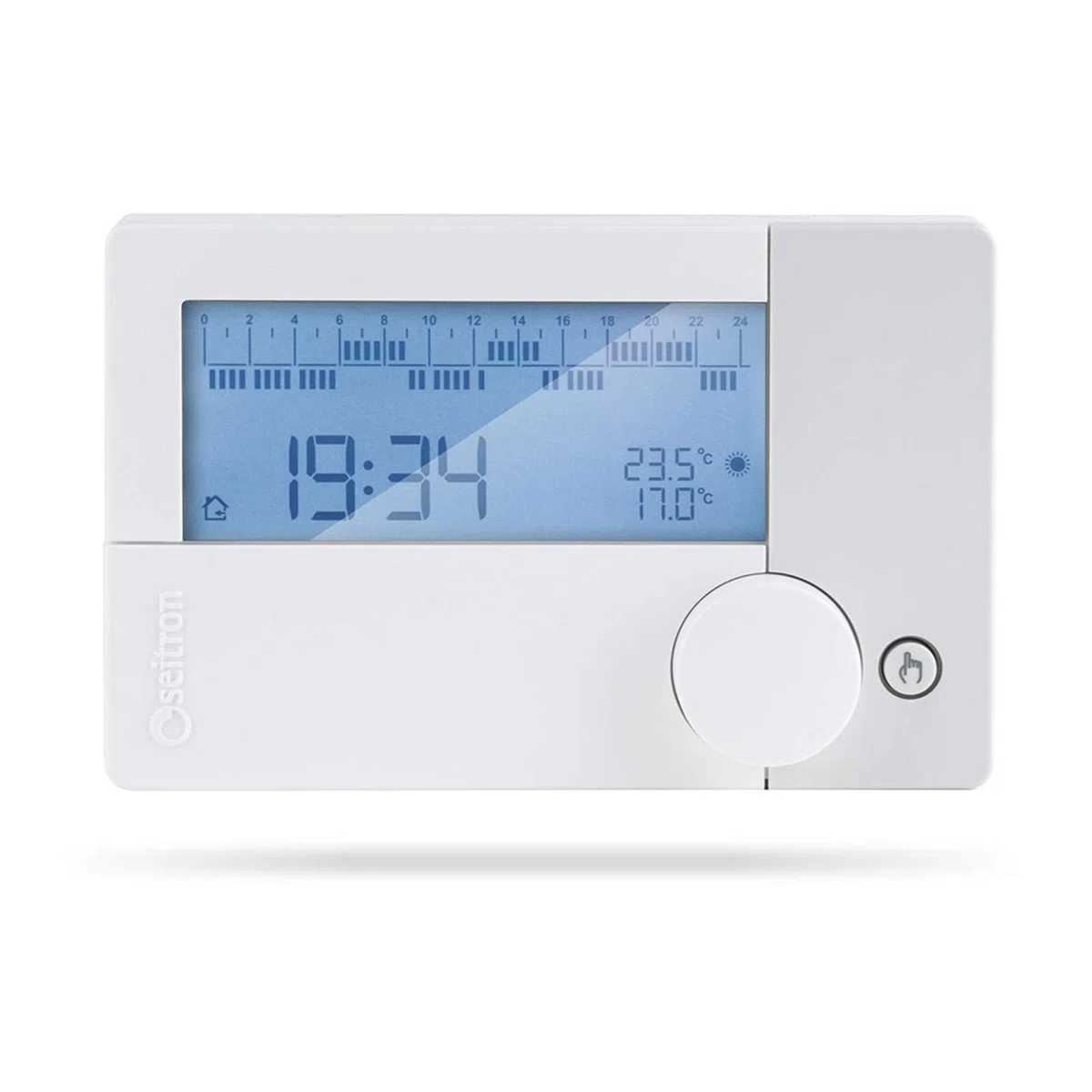 SEITRON Freetime Evo Termostato programmabile Giornaliero Digitale a Batteria, Plastica