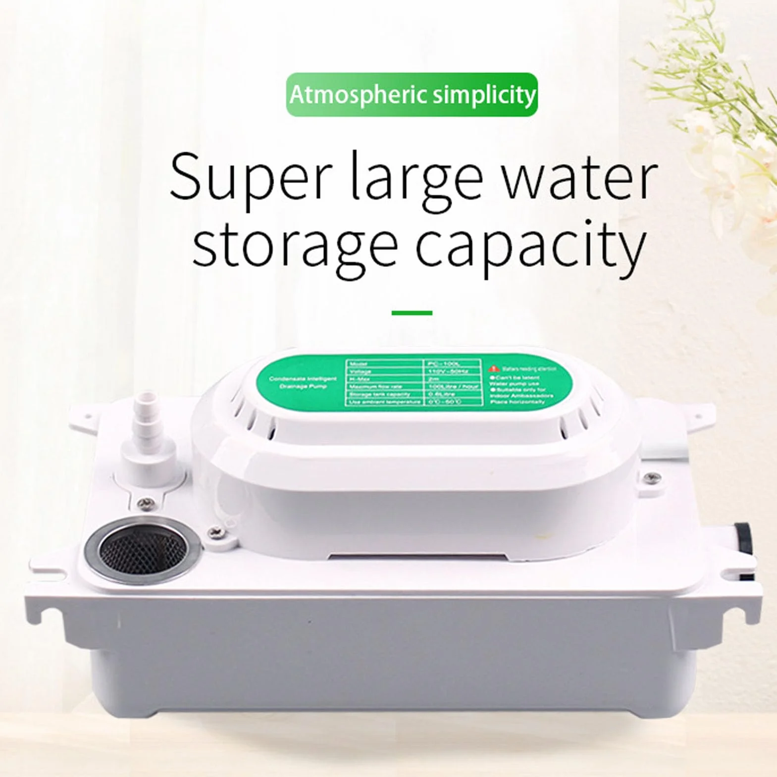 Pompa Scarico Condensa Automatica 500ml per Condizionatore Mini Split Deumidificatore HVAC Sollevamento Acqua Ultra Silenziosa