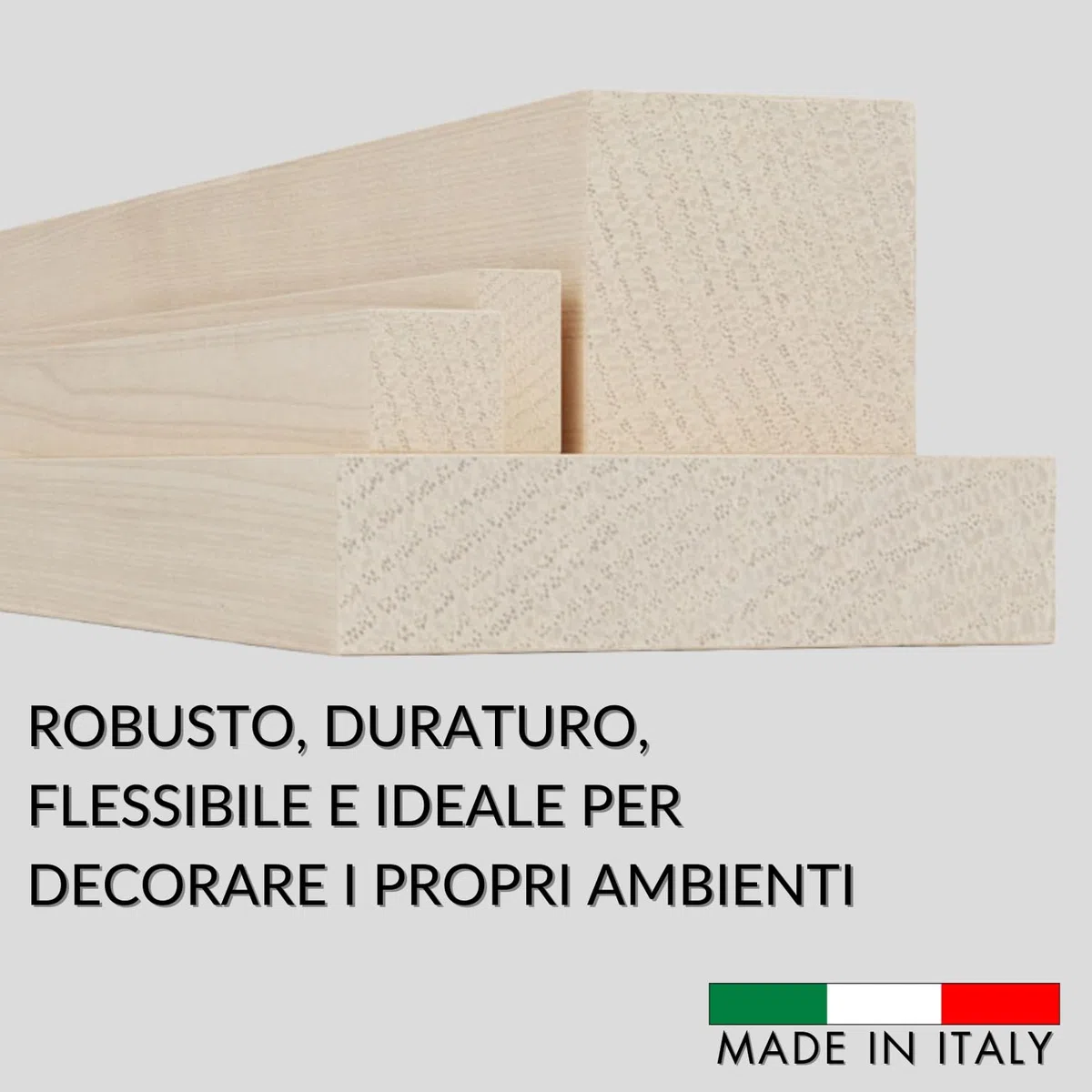 TWE Listelli Legno Massello Abete x 3 Metri Piallati su Quattro Lati con Smusso su Spigoli Made in Italy Confezione da 10 pz (15x30) mm