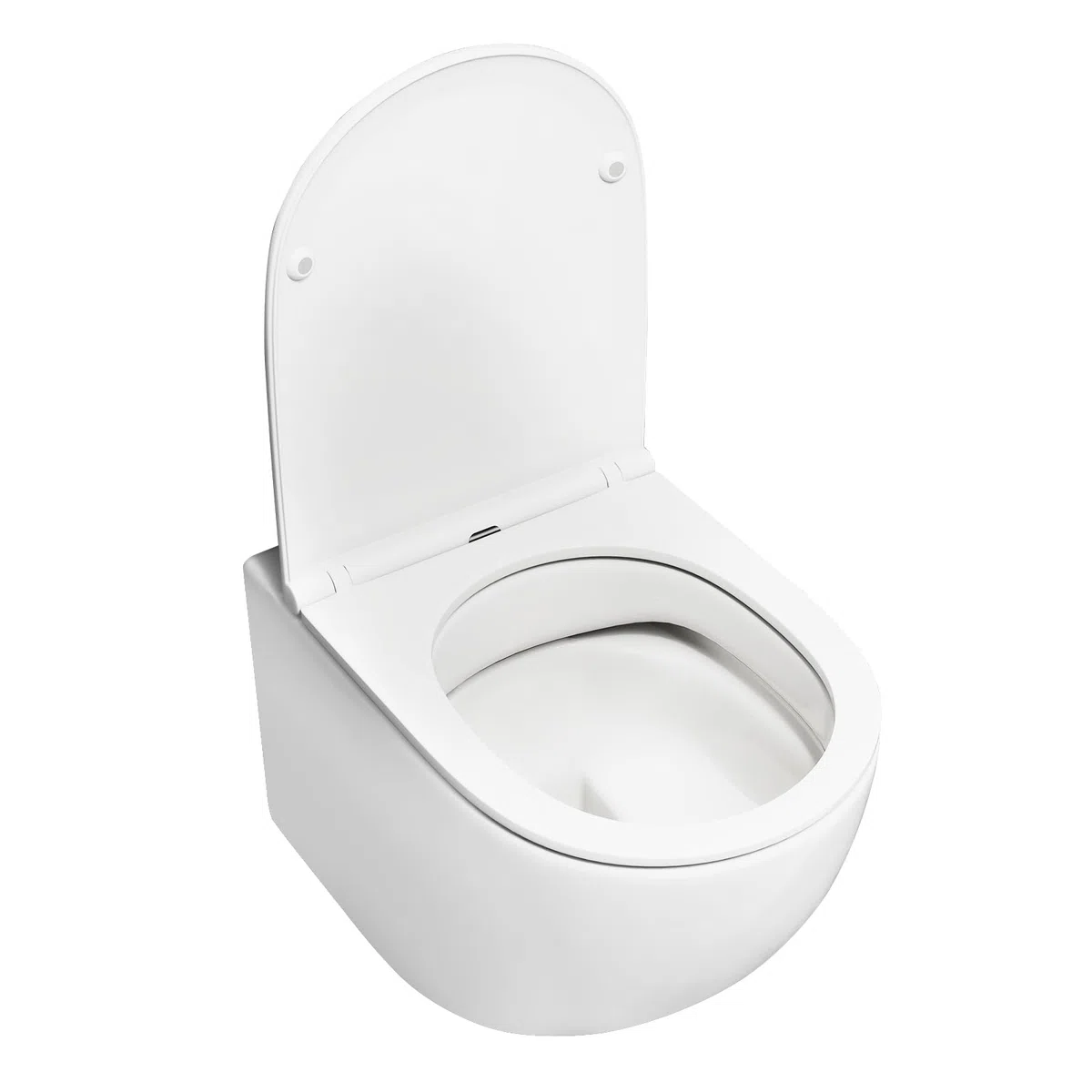 COSTWAY Sanitari Bagno a Muro, Sanitari Bagno Sospeso con Sistema di Doppio Scarico, Meccanismo di Chiusura Ammortizzata e Accessori di Montaggio, Facile da Pulire