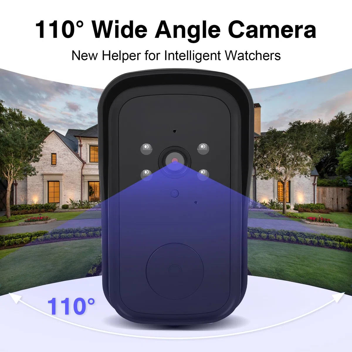 Campanello senza fili con videocamera, video 1080P, con schermo da 4,3 pollici, impermeabile IP65, campanello per porta esterno, conversazione bidirezionale