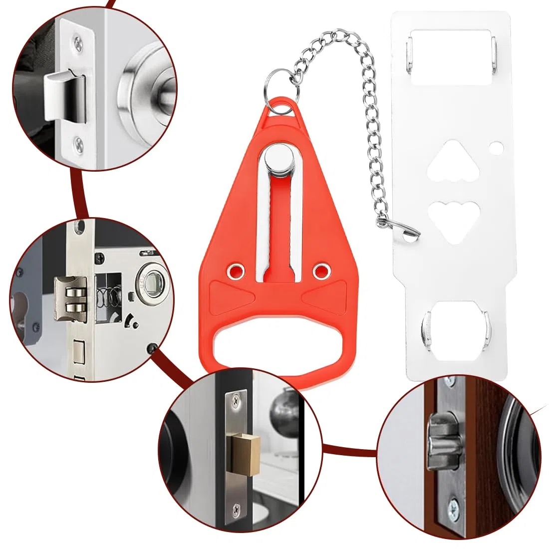 EIHI Serratura Portatile Per Porta Blocco Di Sicurezza Privacy, Serratura Interna Da Viaggio Per Hotel Con Protezione Aggiuntiva