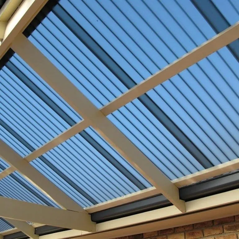 1 Lastra di Policarbonato Corrugato ONDA 76/18 CLEAR 1265X2000mm con protezione UV