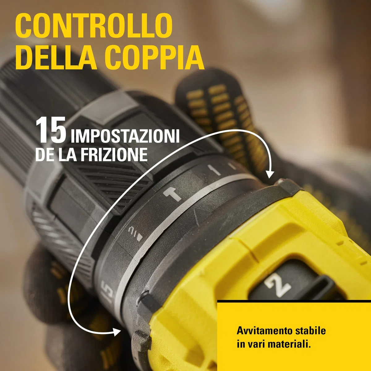 STANLEY V20 Trapano avvitatore a percussione a 2 ingranaggi senza filo, include batteria agli ioni di litio da 2,0Ah, caricatore da 1,25A e 100 accessori con custodia ProStack, 18V, SFMCD716D2A-QW