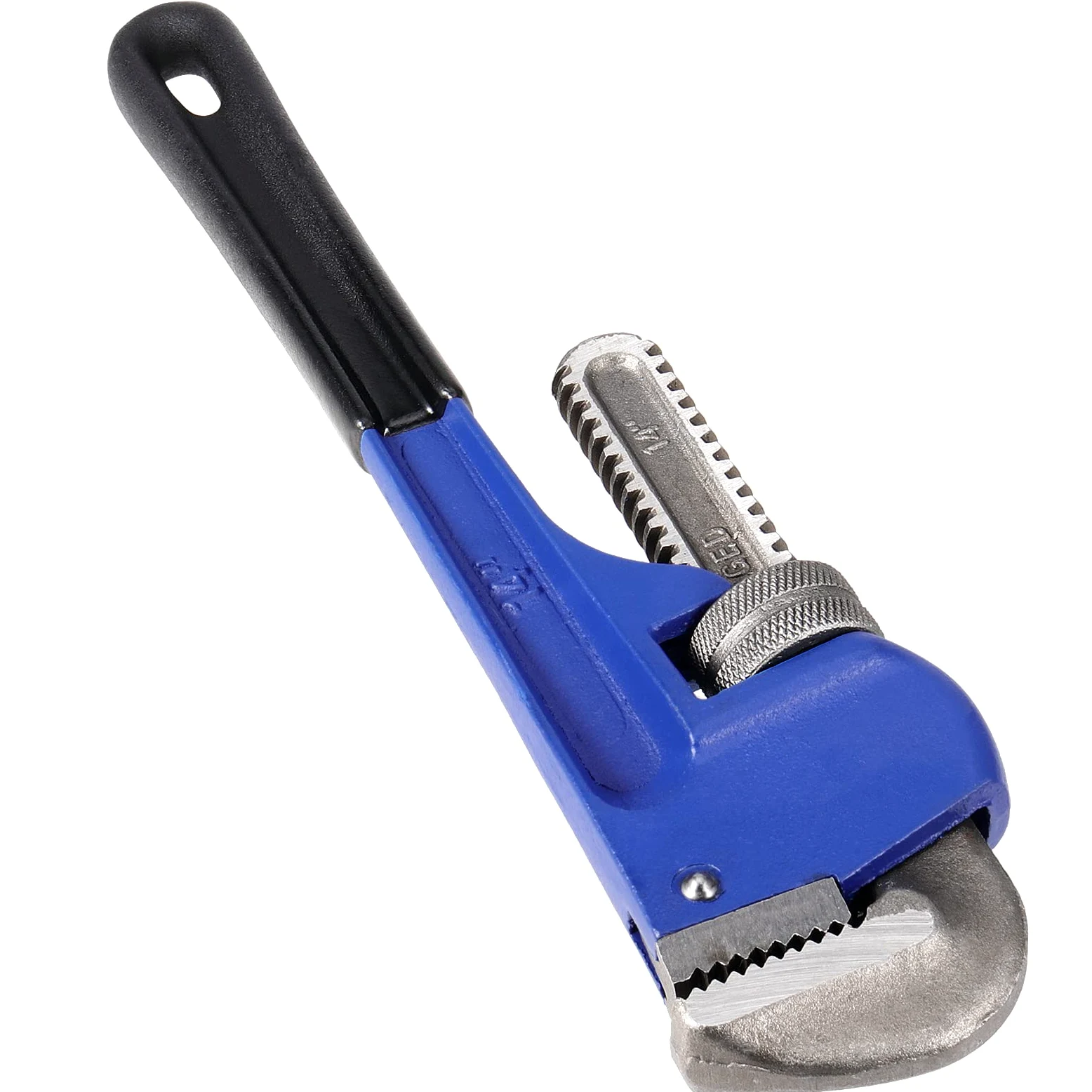 Set di 4 chiavi per tubi, resistenti e trattate termicamente, regolabili da 50, 60, 70, 80 mm, pinza per tubi in ghisa con manico morbido e ganasce regolabili, pinza idraulica