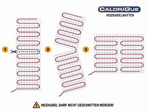 Tappetino per riscaldamento elettrico CALORIQUE ECO - 0,5 m² - Riscaldamento a pavimento elettrico efficiente 150W/m² - Tecnologia TWIN - Classe di efficienza energetica A +++