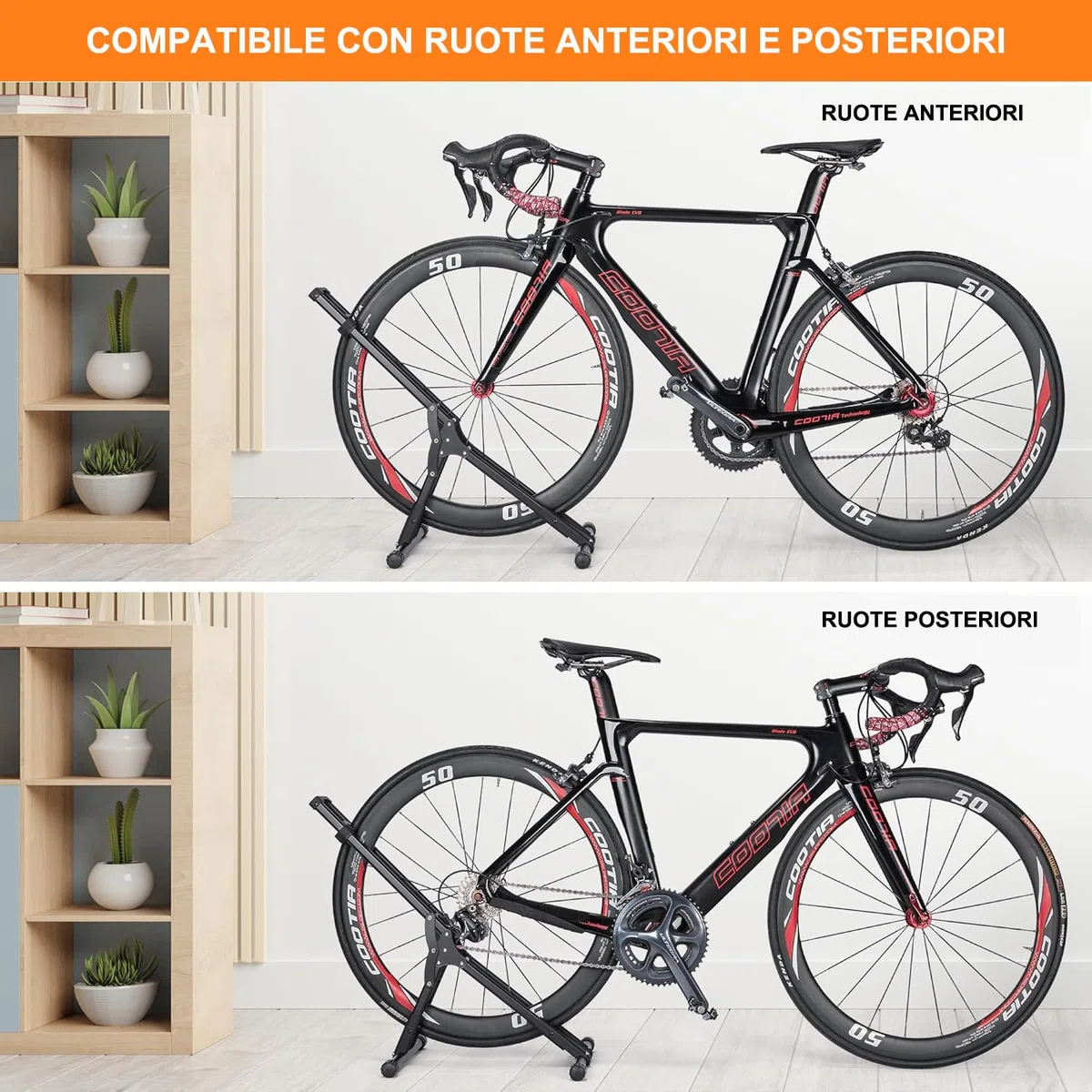 CXWXC Supporto per bicicletta da 20" a 29" e 730C MTB, pieghevole per bicicletta da corsa, per interni ed esterni (S101) (1, M)