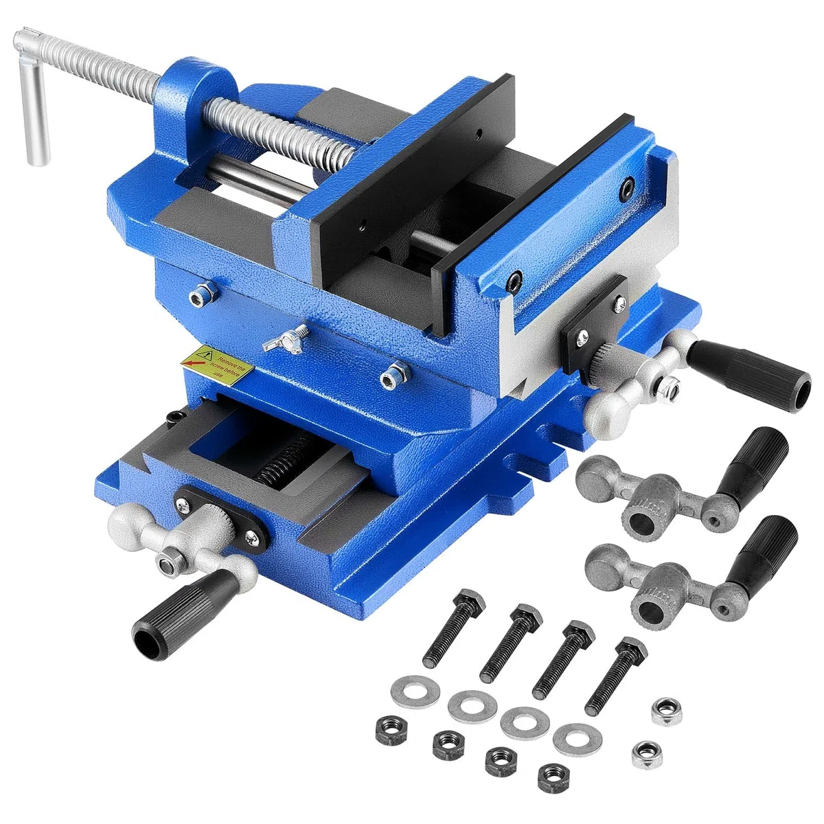 VEVOR Morsa per Trapano a Colonna con Slitta Trasversale, Larghezza Ganasce 101,6 mm, Morsa da Banco con Asse XY a 2 Vie, Morsetto per Banco da Lavoro per Fresatrice CNC per Lavorazione del Legno