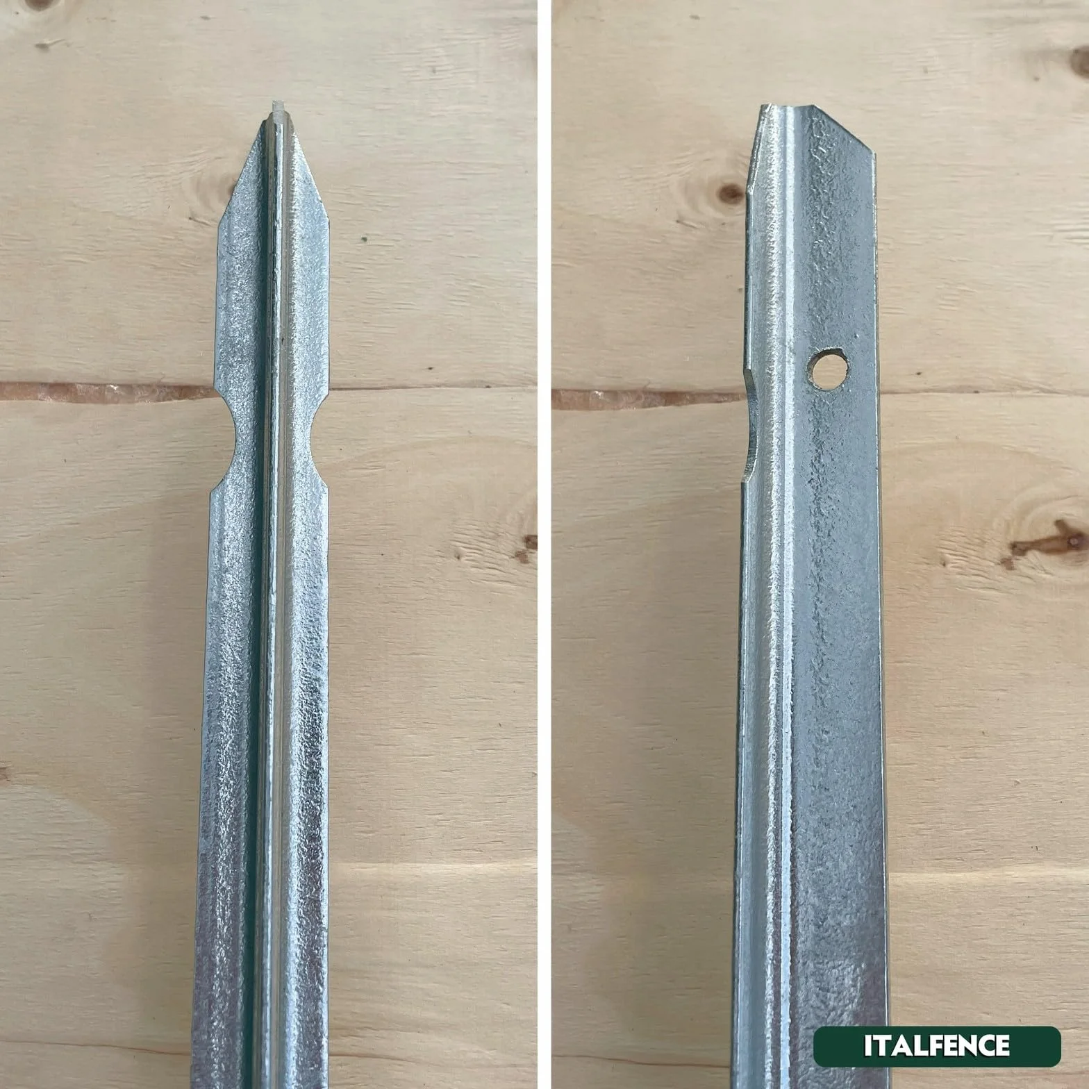 Set da 5 pali a T per recinzione in ferro zincato [H175cm, 30x30x3mm]