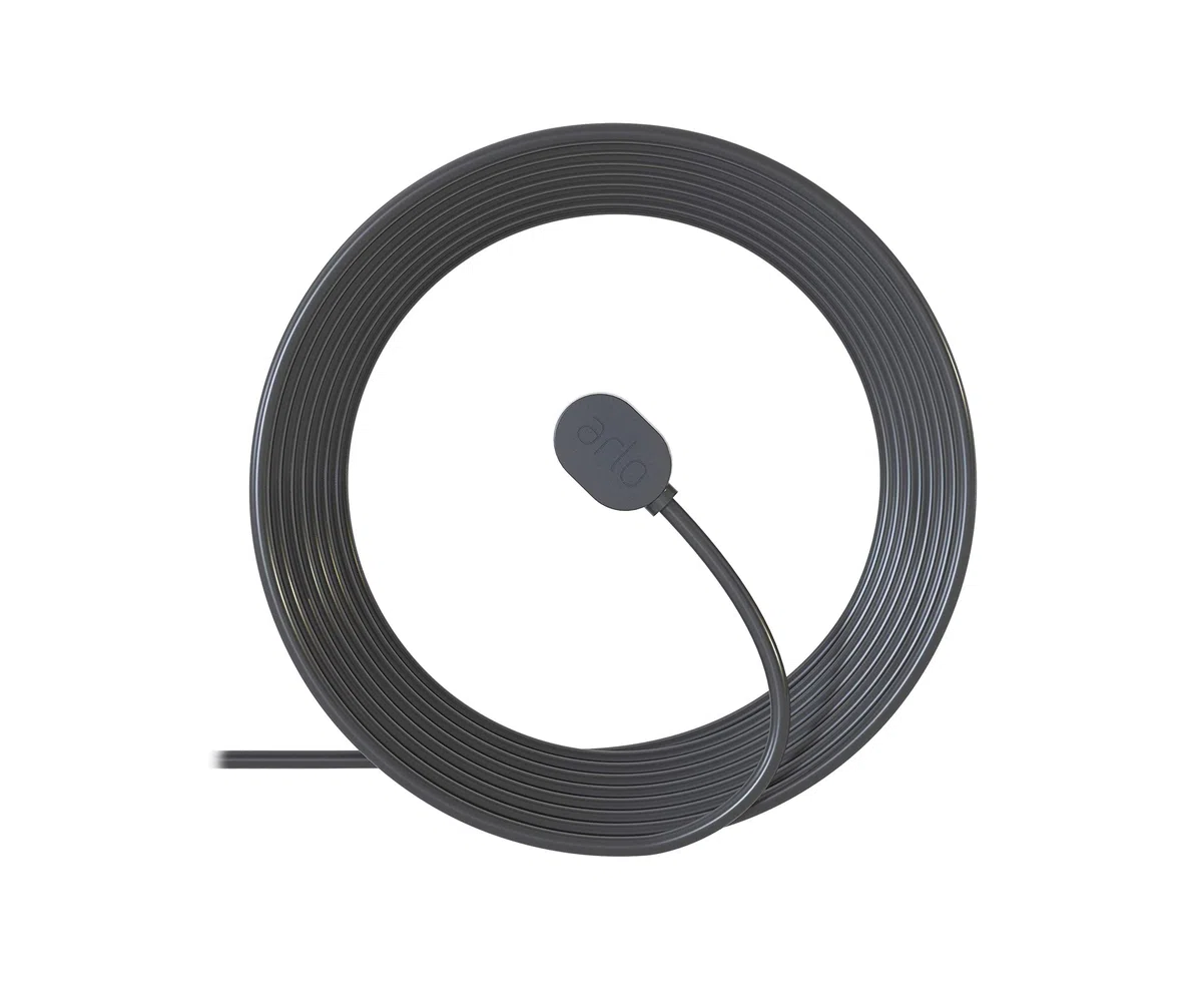 Arlo Caricabatterie Magnetico, 7,6 m, Resistente alle Intemperie, Nero, Compatibile Con Pro, Ultra, Floodlight, Go 2 - Accessorio Certificato, VMA5600C