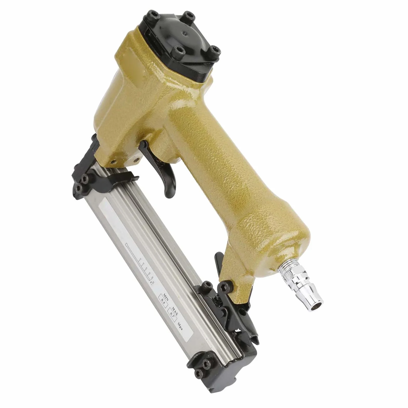 Ausla Chiodatrice Pneumatica Professionale, 10-25 mm, Capacità 100 Chiodi, per Armadietti e Giunzioni in Legno, Utensile ad Aria Compressa per Finiture