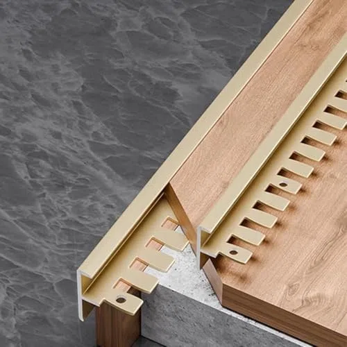 Profilo per scale in metallo per laminato e piastrelle, pieghevole, forma a F, 90 cm, 3 pezzi, finitura opaca