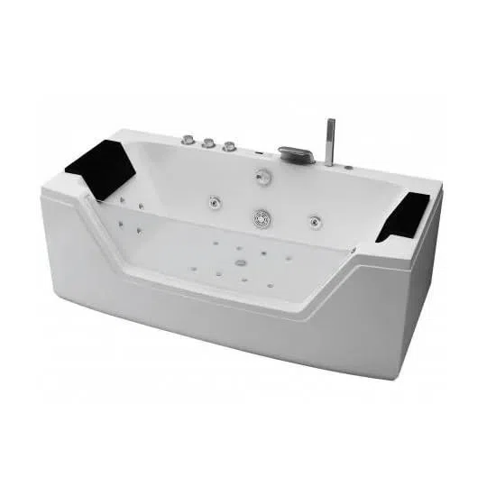 Bagno Italia vasca da bagno idromassaggio full optional 160x80 cm con luci riscaldatore e ozonoterapia
