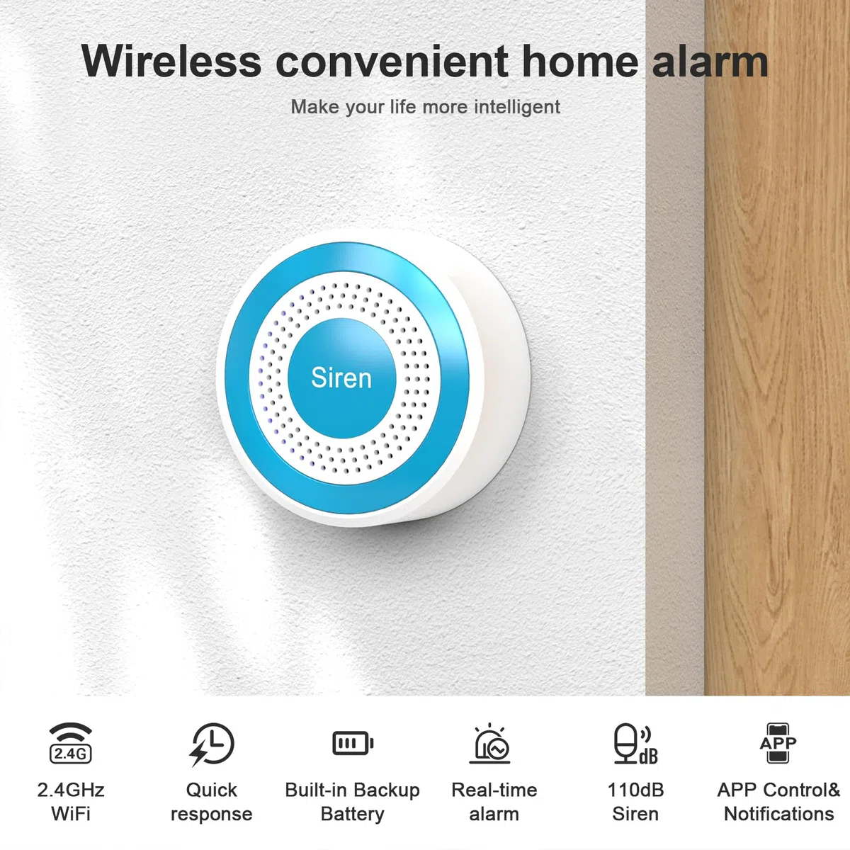 PGST Sistemi di Sicurezza Casa Intelligenti,Sistema Allarme Porta Wifi con Sensore Finestra,Rilevatore Movimento,Controllo Remoto App Tuya,Compatibile con Alexa e Google per Appartamento