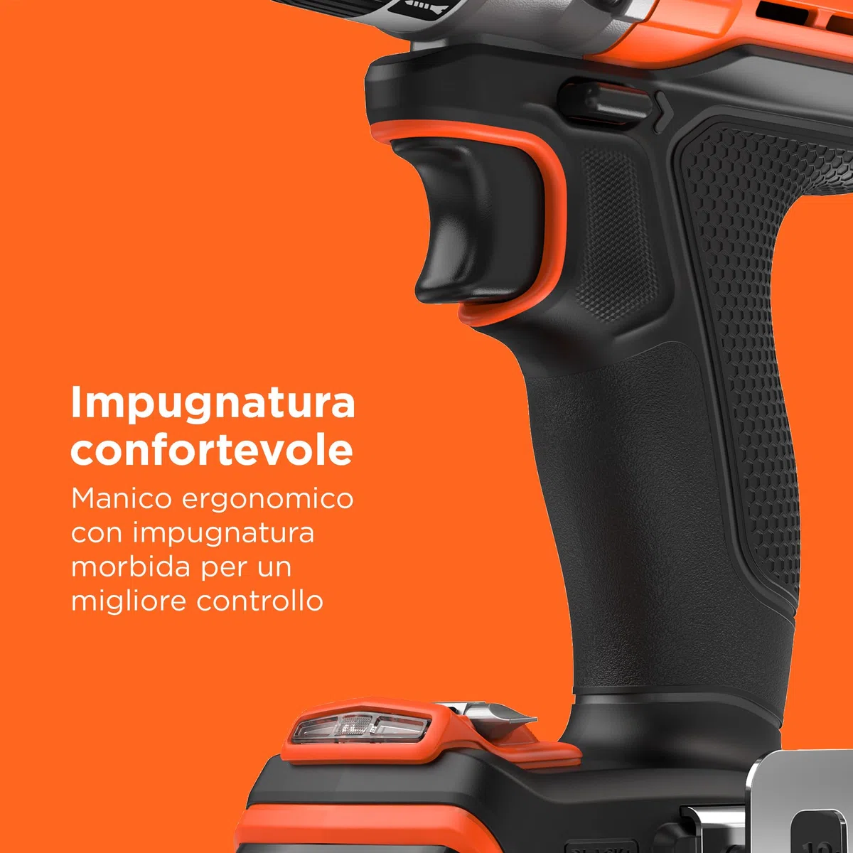BLACK+DECKER Trapano avvitatore a batteria da 18 V, coppia massima di 45 Nm, 2 batterie da 2,0 Ah, caricatore da 1 A e kitbox, BCD382D2XK-QW