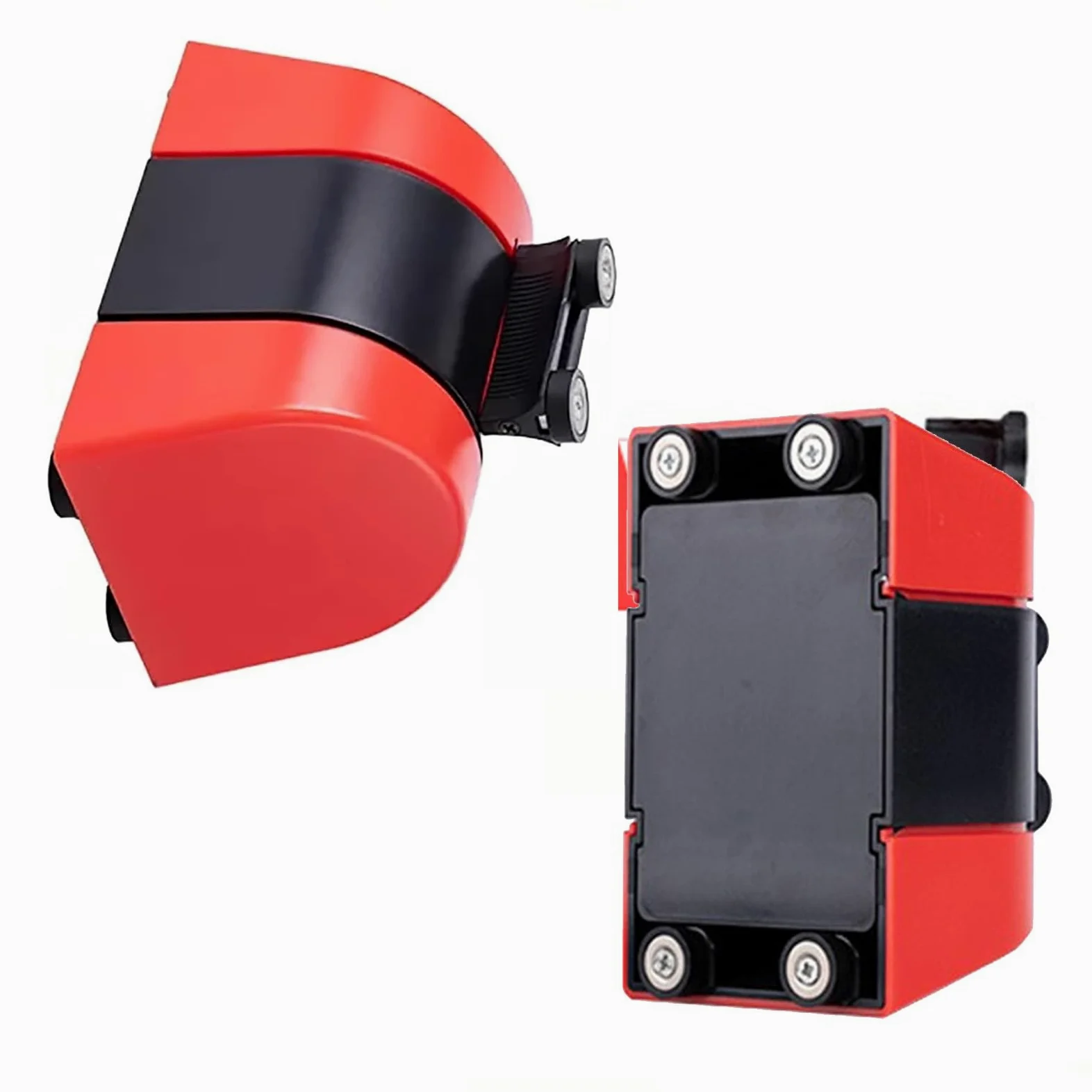 Barriera Magnetica per Cintura Retrattile montata a Parete, Nastro barriera barriera per Cintura Retrattile di Sicurezza montata a Parete, Striscia Rossa/Bianca(10m/32ft)