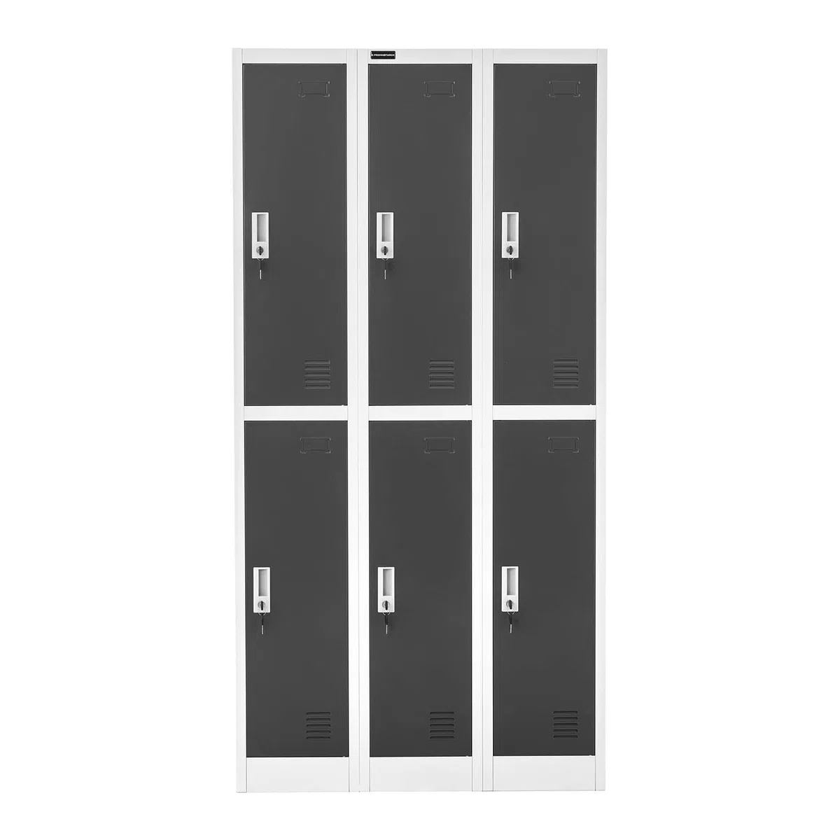 Fromm & Starck Armadietto Guardaroba In Metallo Ufficio Per Spogliatoio STAR_MCAB_15 (6 scomparti, 200 kg, Grigio)