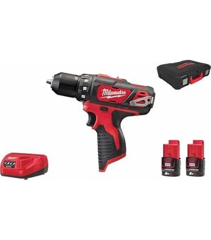 Trapano Avvitatore a Batteria Milwaukee M12BDD-152C 2x 12 V / 1,5 Ah Li-Ion, 1 Pezzo, 4933451460
