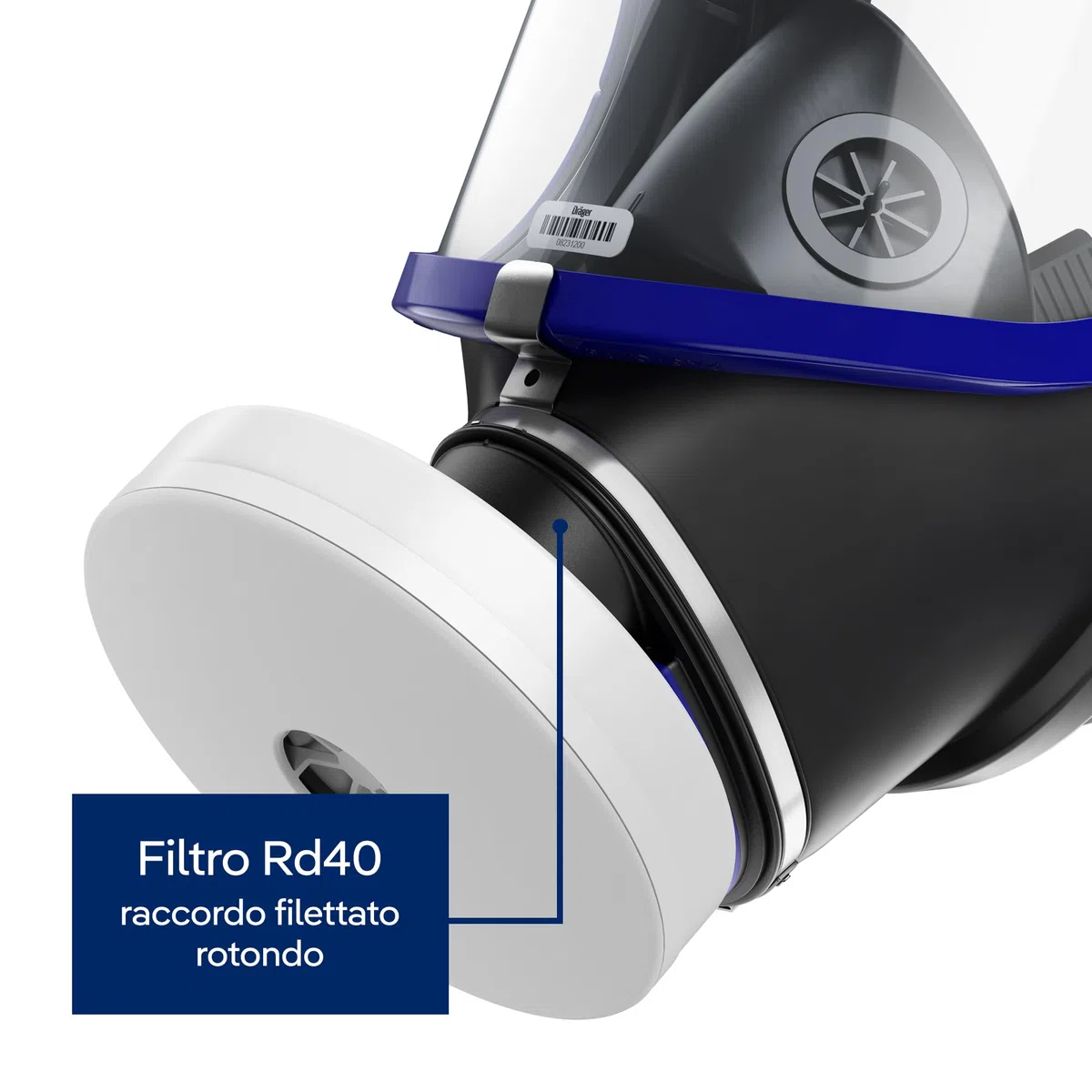 Dräger X-plore Rd40 filtro particolato 1140 P3 per aerosol/particolato | 3 pz | filtro di ricambio per semimaschera e maschera a pieno facciale 4740 e 6300