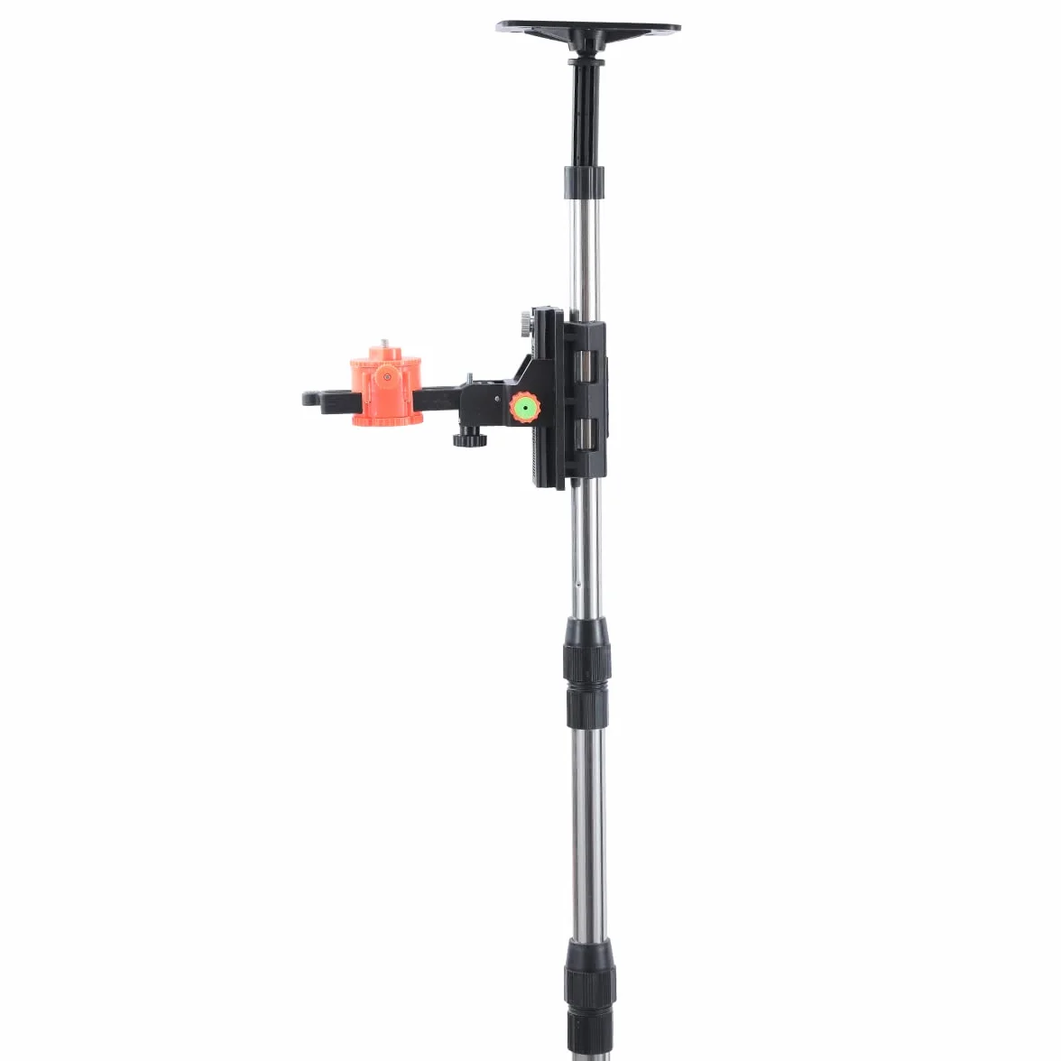 TOPWAY Asta Telescopica per Livella Laser 115-350 cm Acciaio Inossidabile Estensibile dal Pavimento al Soffitto con Supporto e Borsa in Nylon