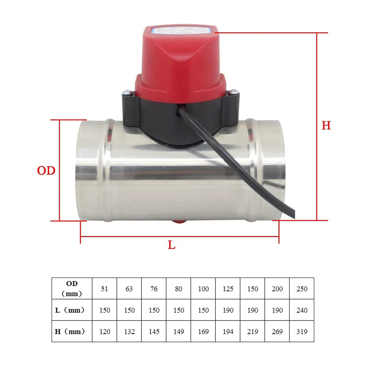 Serranda aria motorizzata 220v remote control serranda di taratura aria condotto ventilazione condizionatore elettrica non ritorno clima