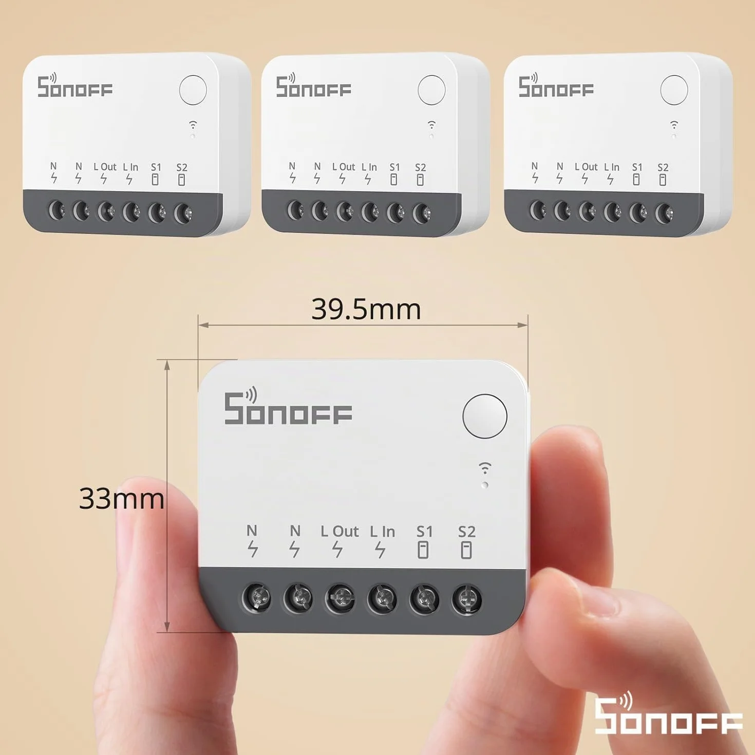 SONOFF Zigbee Smart Switch, funziona con Alexa & Google Home, 4 PACK, richiede Gateway ZigBee, richiede una linea neutra