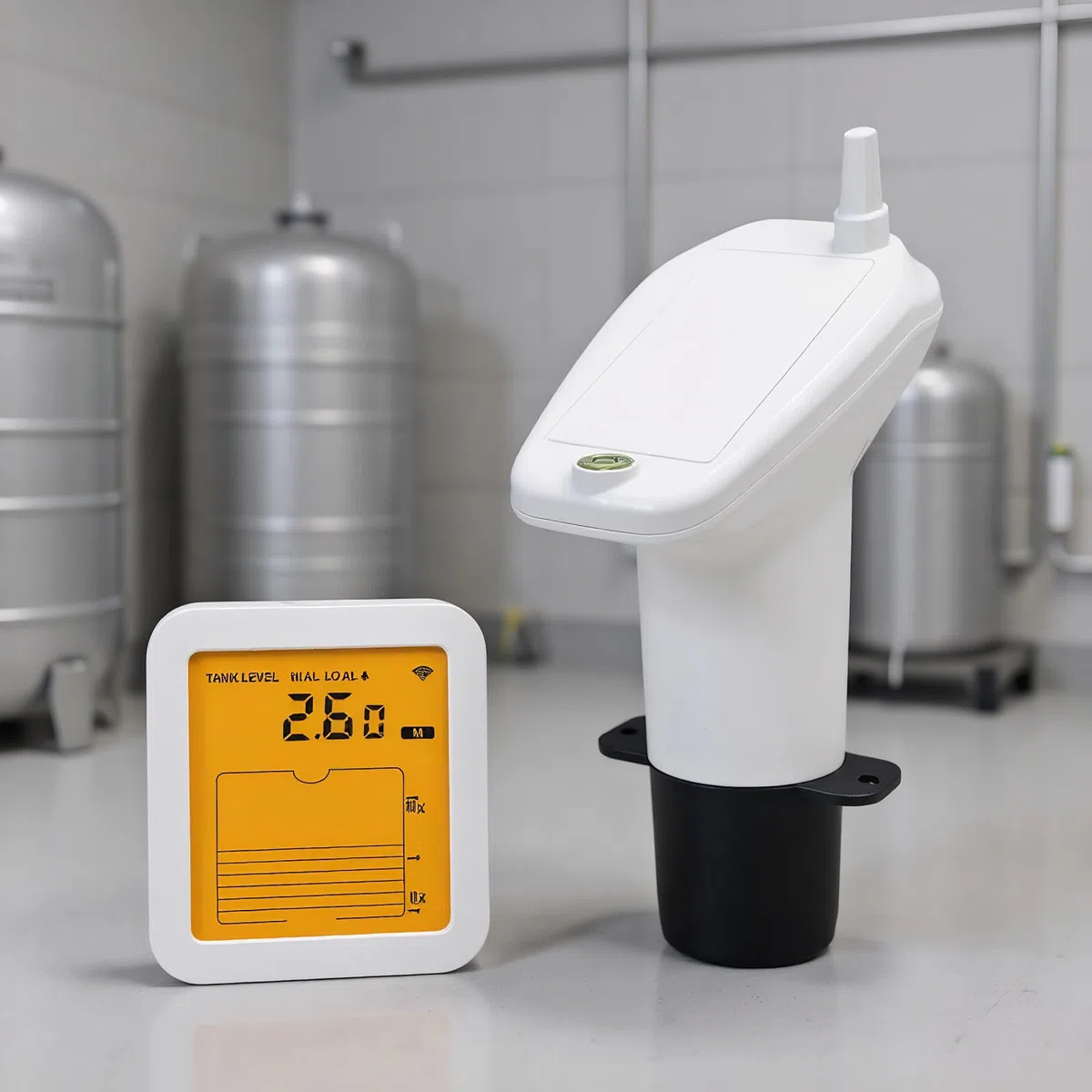 Sensore Livello Acqua, Misuratore Profondità Pozzo Ultrasuoni, Display Digitale Misuratore Capacità Serbatoi Utilizzo Domestico