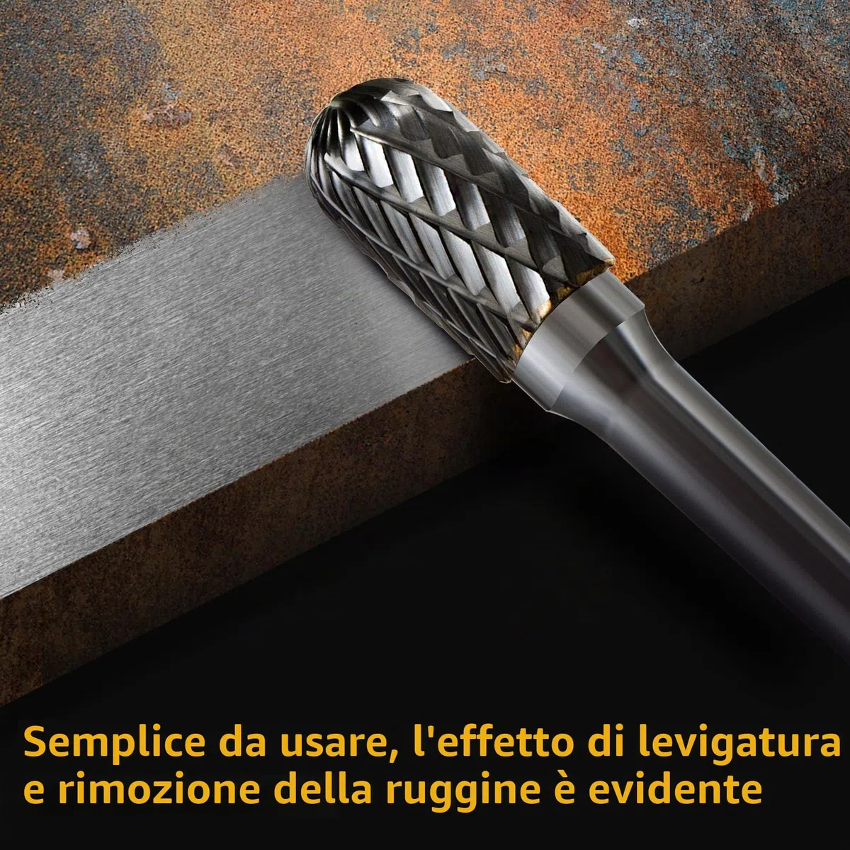 Set di Frese in Metallo Duro, 10 Pezzi Frese Rotanti in Carburo di Tungsteno con Gambo da 6mm per Legno, Acciaio, Metallo, Incisione, Lucidatura, Trapano