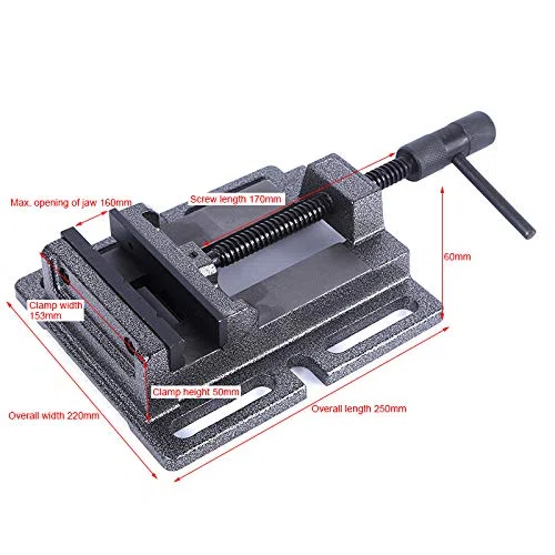 KATSU Morsa per Trapano a Colonna 150mm, Morsetto da Banco per Trapano a Colonna di Tipo Tedesco di Qualità Professionale per Trapani da Officina e Fresatura 4022746