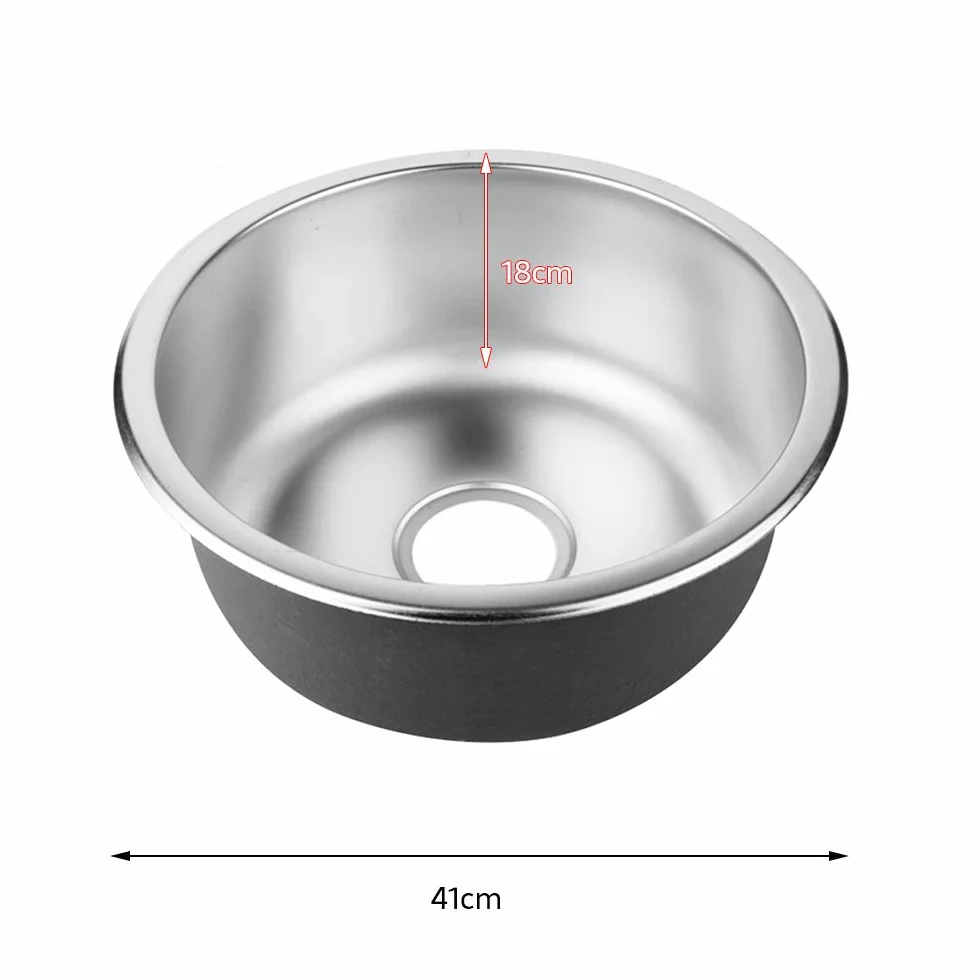 Lavello da Cucina, Lavello da Cucina in Acciaio Inossidabile, Lavandino Tondo Quadrato, Lavabo Cucina Incasso (40 x 40 CM)