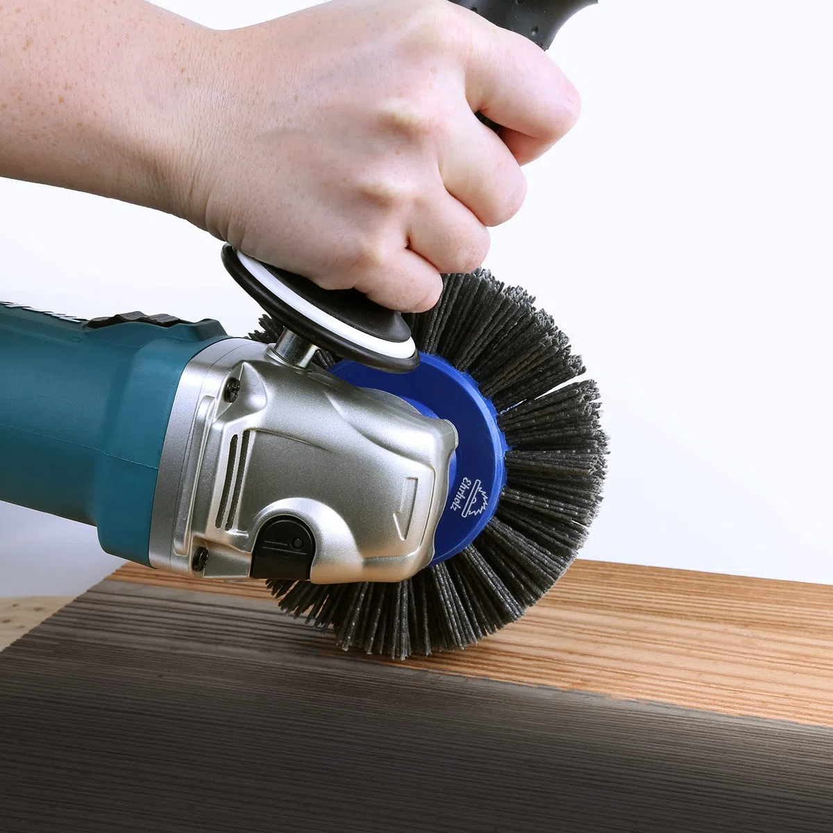 Spazzola abrasiva per smerigliatrice angolare, diametro 140 mm, spazzola rotonda, spazzola strutturante, qualità professionale per legno e metallo