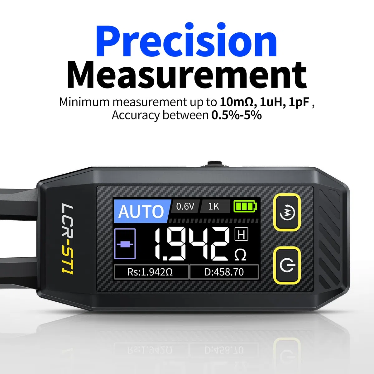 FNIRSI LCR-ST1 Mini Smart Tweezer LCR SMD ESR Tester Resistenza Capacità Induttanza Continuità Diodo Strumenti di Misura