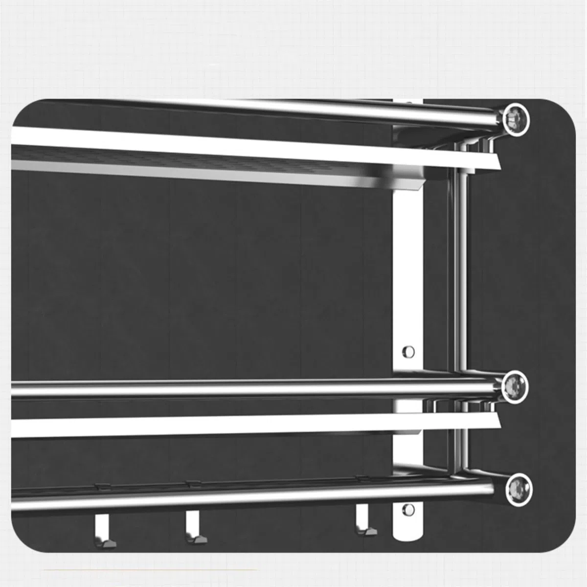 LUUYYI Mensola da bagno Scaffale portaoggetti da bagno Scaffale a parete monostrato in acciaio inox rack portaoggetti per tavolo da lavaggio prodotti per la cura della pelle, semplice scaffale