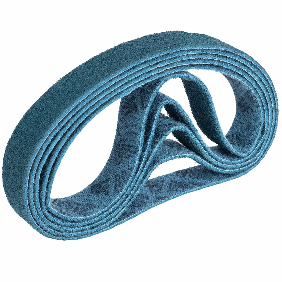 Confezione da 5 realizzato con SC BS nastro abrasivo non tessuto levigatrice per tubi levigatrice a nastro Grado: molto fine, colore: blu, 40 mm x 760 mm