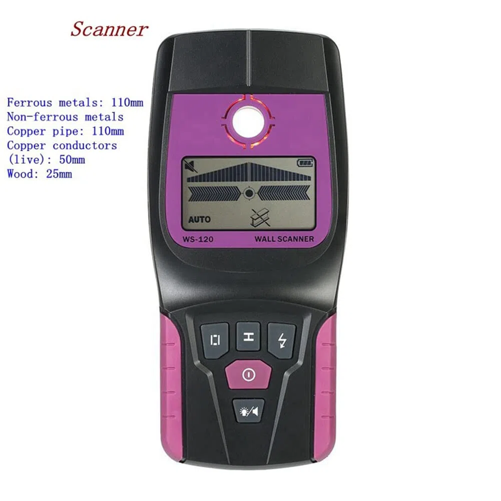 Scanner da parete digitale palmare professionale multifunzionale rilevatore di parete cavi tubo 'acqua in PVC