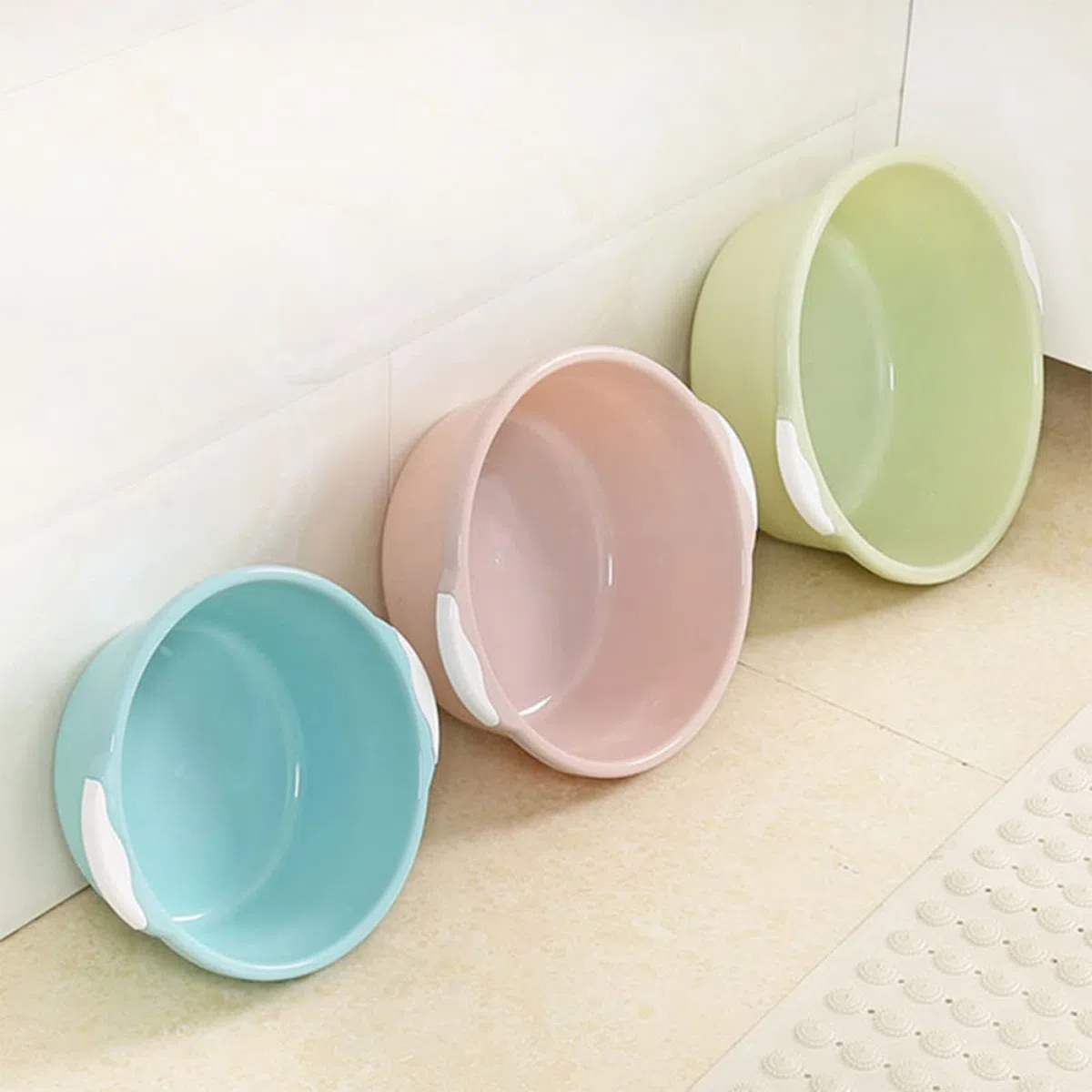 CLISPEED 2 Pezzi Bacino in Plastica Rosa per Lavare i Piedi e Viso, Multifunzione senza Odore, Materiale Pp Resistente per Bagno e Cucina