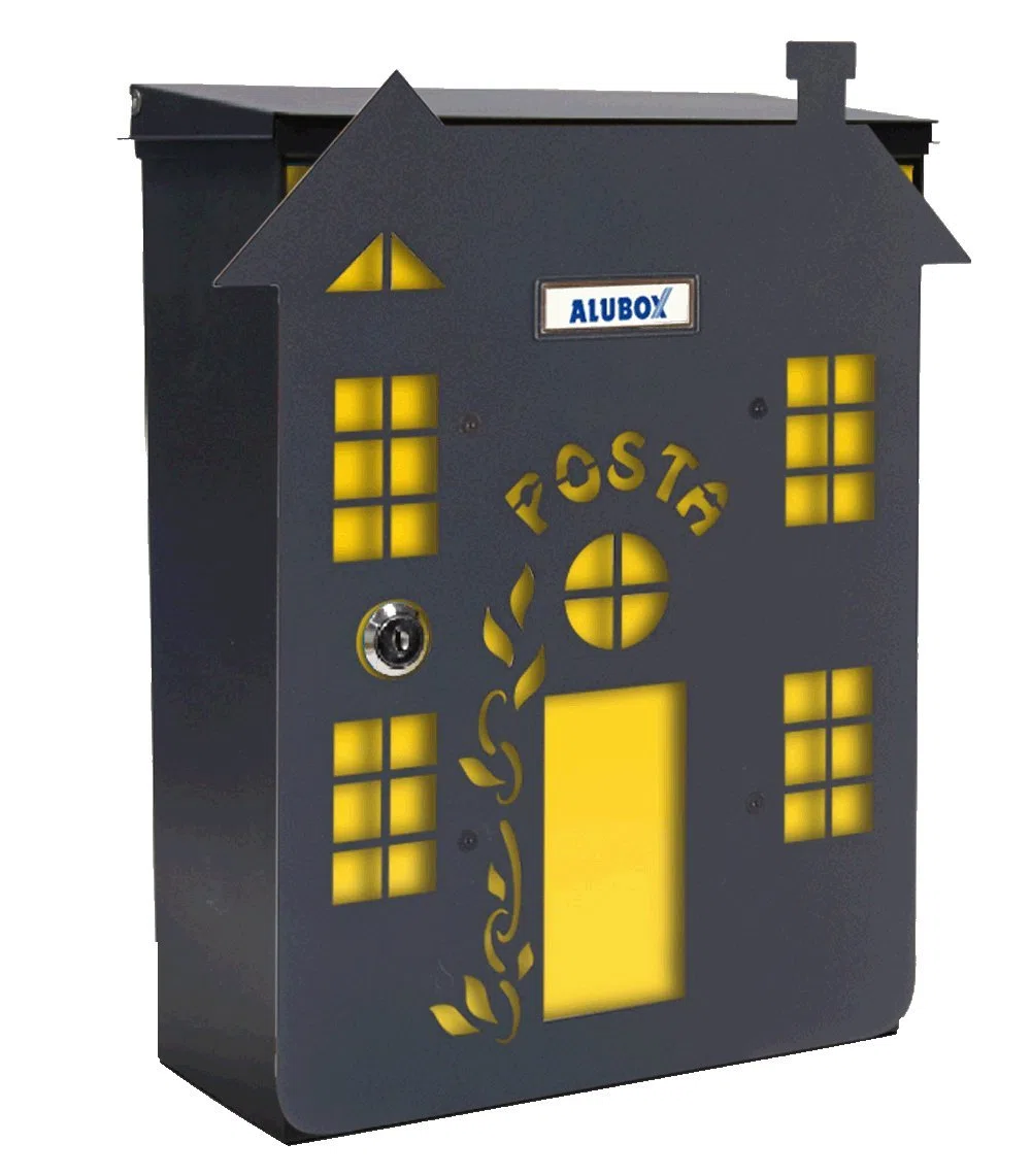 Alubox Casa 2 Cassetta Postale Mia con Sportello, Multicolore
