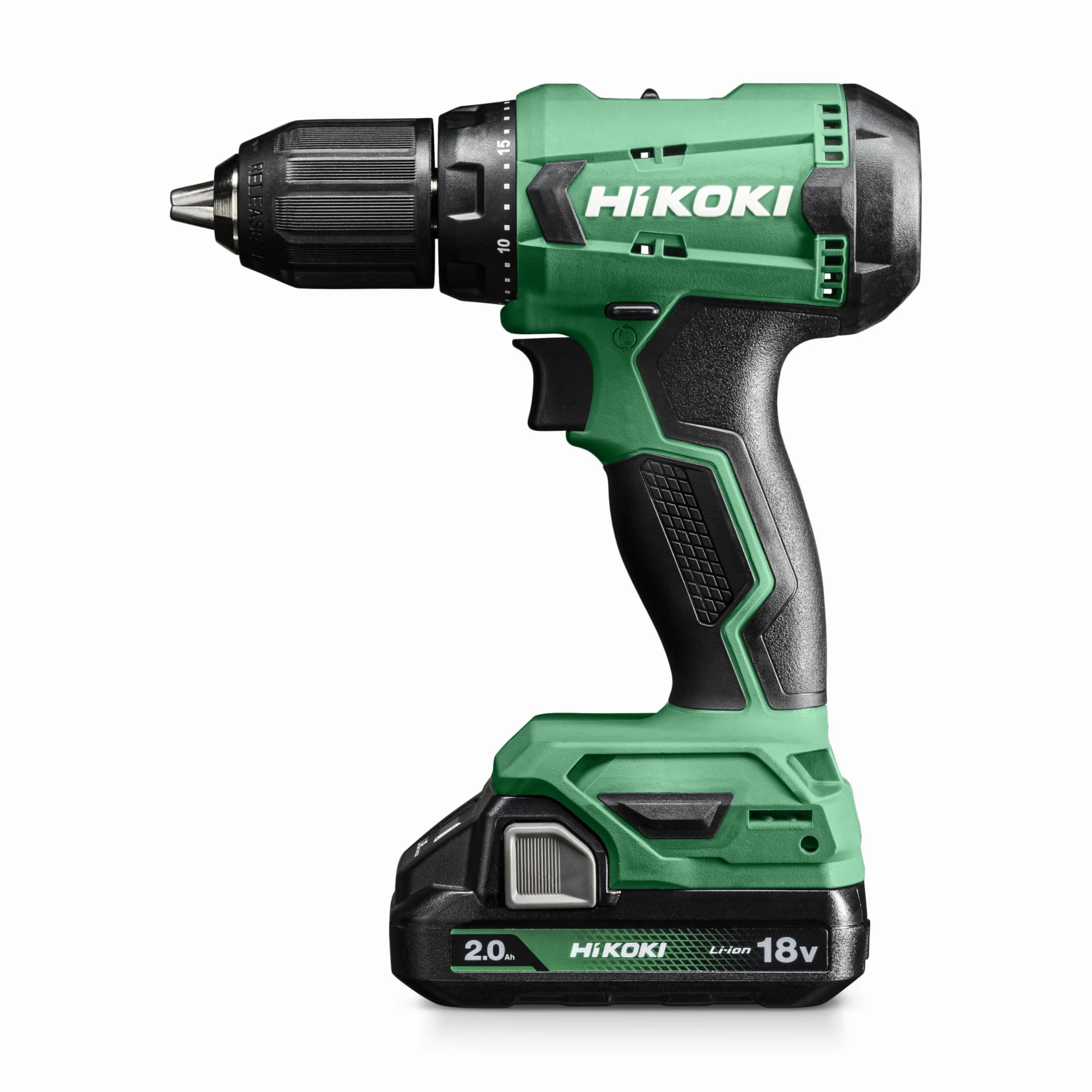 HiKOKI Akku-Bohrschrauber DS18DA (18V, Li-Ion, 50 Nm, 20-stufige Drehmomenteinstellung, LED, im Transportkoffer, inkl. 2x 2.0 Ah Akku und Ladegerät