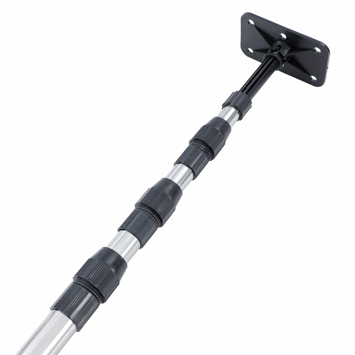 TOPWAY Asta Telescopica per Livella Laser 115-350 cm Acciaio Inossidabile Estensibile dal Pavimento al Soffitto con Supporto e Borsa in Nylon