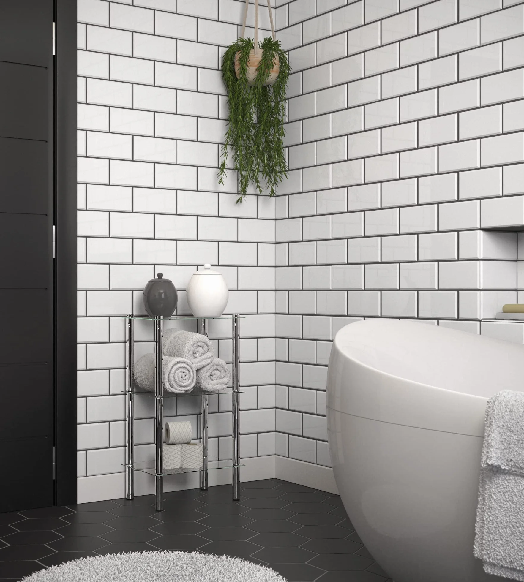 WENKO Exclusiv scaffale Yago - 3 ripiani in vetro, Acciaio, 40 x 74 x 30 cm, Cromo