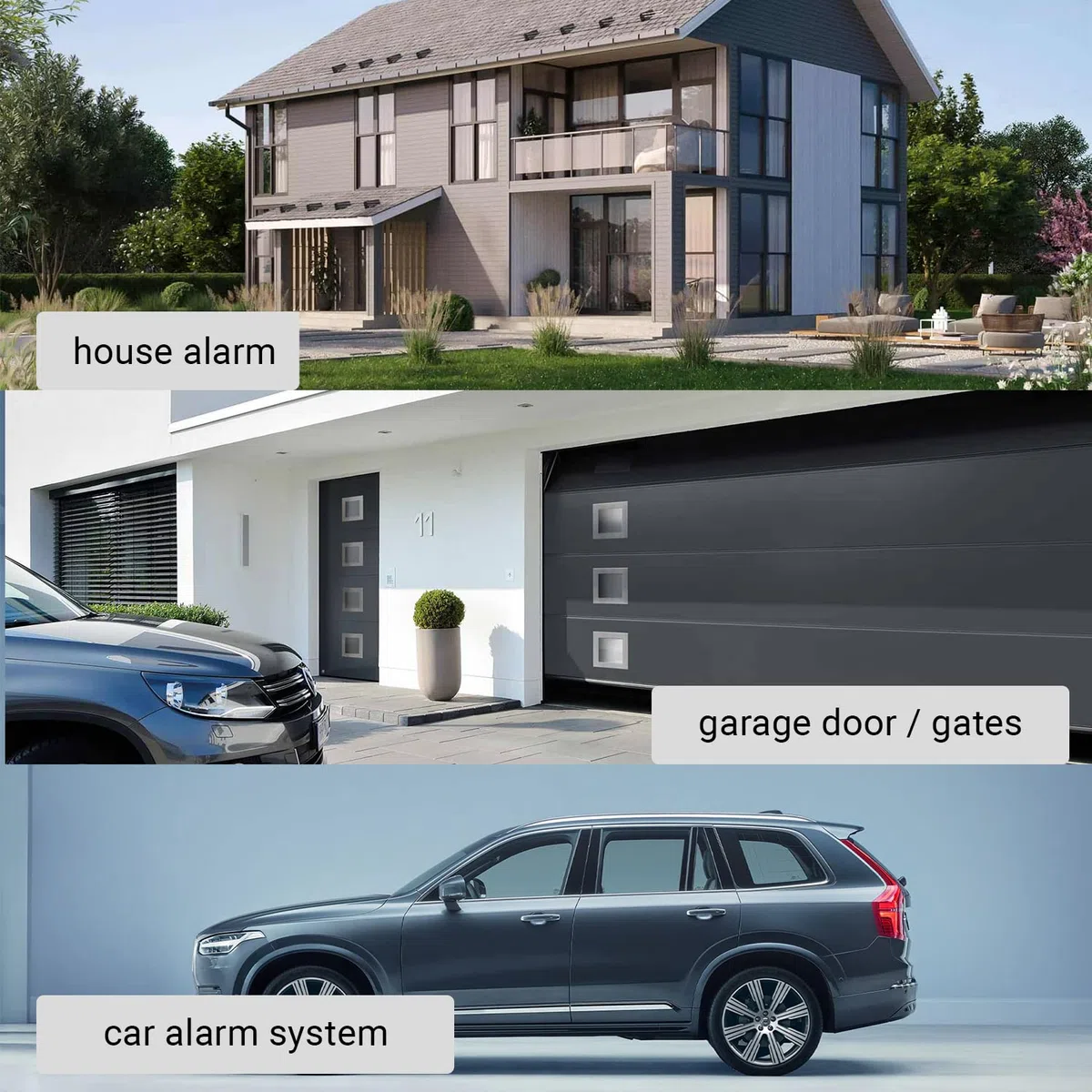 Leyf 1 porta garage 433 MHz, telecomando universale de Portail, 4 canali, compatibile con codice di frequenza 433 MHz, trasmettitore manuale, regolazione semplice, apriporta del garage