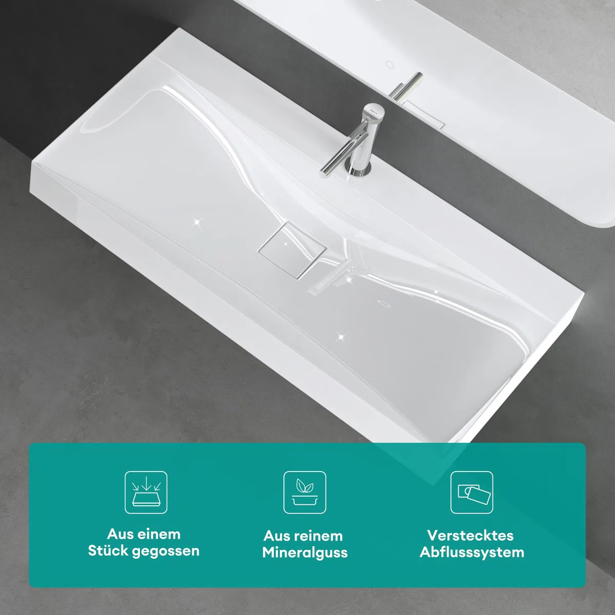 Mai & Mai Lavabo da Appoggio 120x48x10cm,Lavabo Bagno Sospeso Lavandino Bagno Rettangolare Colossum810 da Marmo Fuso