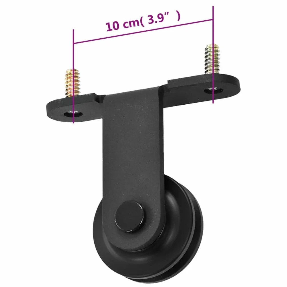 vidaXL Kit di Binari per Porte Scorrevoli 200 cm Acciaio Nero