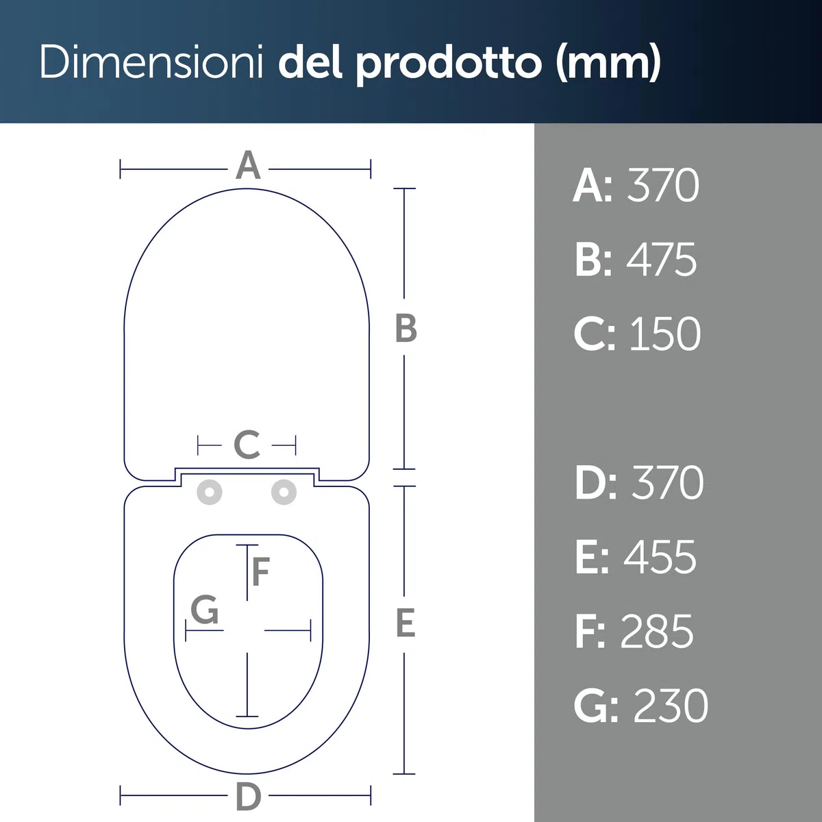 Sedile WC Ideal Standard K706101 Original Tonic con chiusura ammortizzata