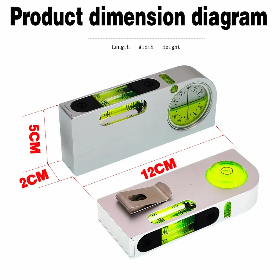 Livello di misurazione multi angolo con mini misuratore di livello magnetico in lega di alluminio, mini misuratore di livello portatile (verde)