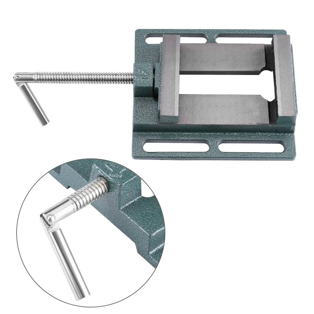 Morsa per trapano a colonna, 2,2 kg, banco lavoro per banco tavolo, morsa con morsetto a pressione per pressa, 18,5 x 16,6 x 2,7 cm
