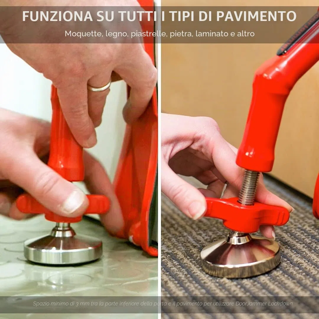 DoorJammer Supporto portatile per serratura della porta per sicurezza domestica e protezione personale (DJ4LD - Lockdown (edizione XL))