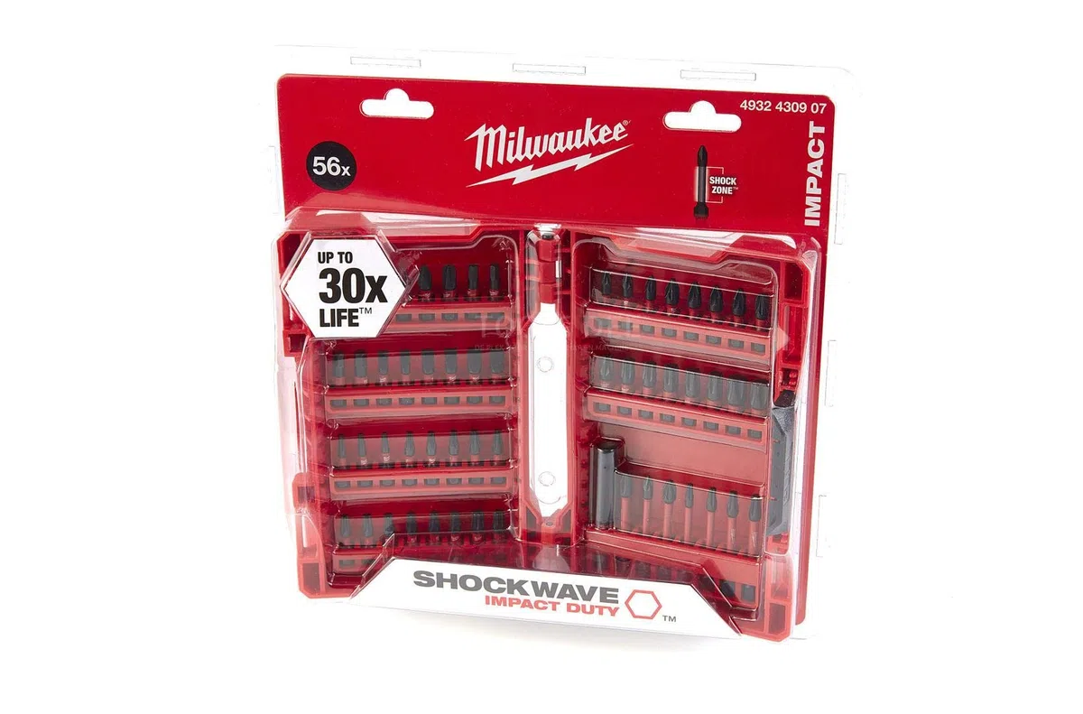 Milwaukee 4932430907 - SHOCKWAVE - Set di viti - 56 pezzi, Multicolore